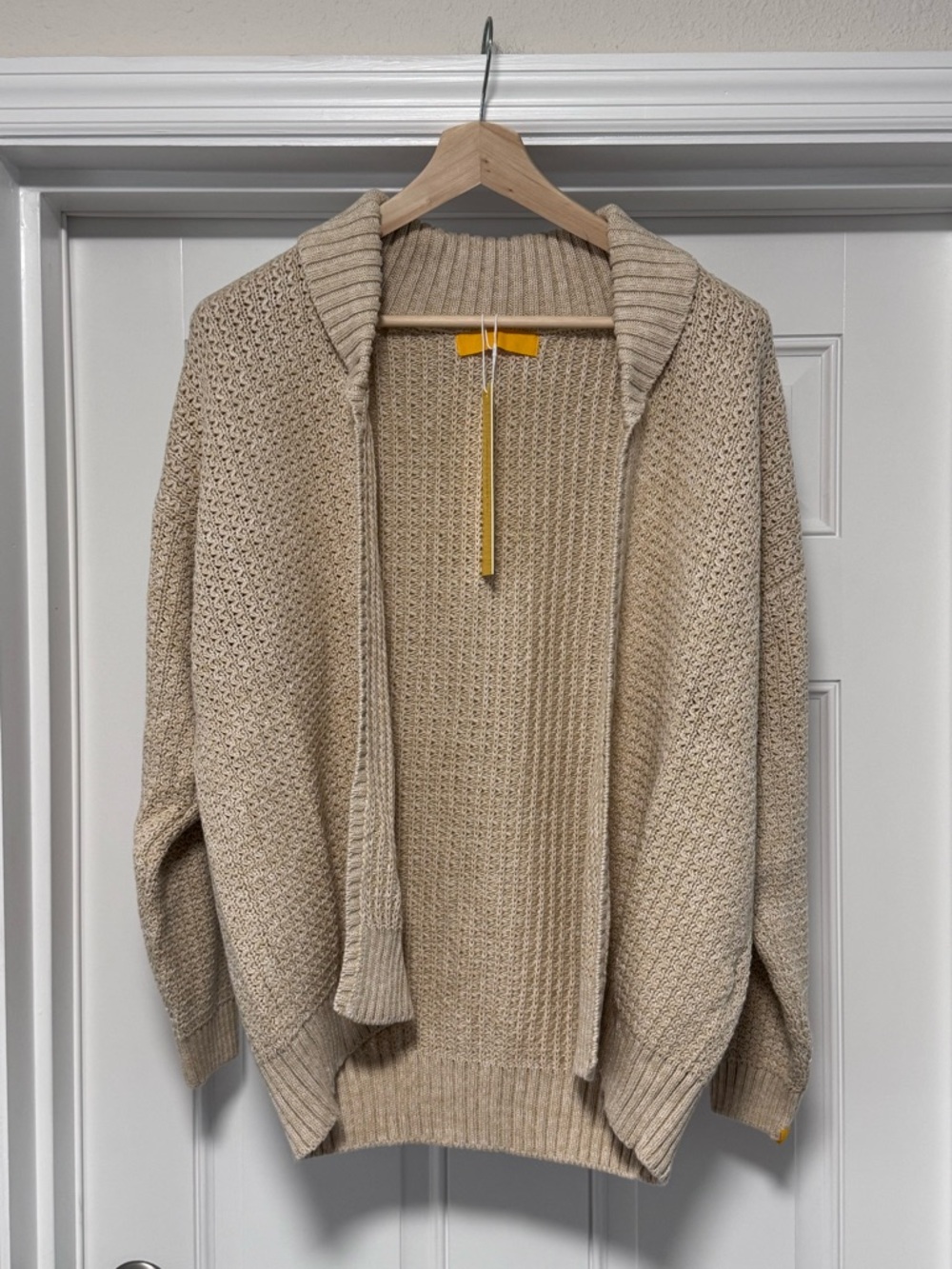 NWT Yellow The Label Amalfi Cardigan Honey Small Chunky Knit Beige Unisex